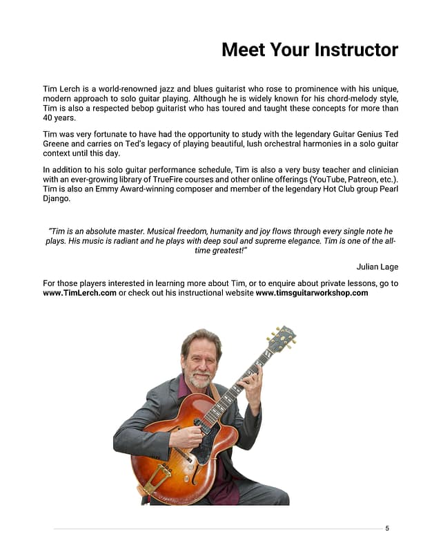 Melodic Jazz Guitar ii-V-i by Tim Lerch-5