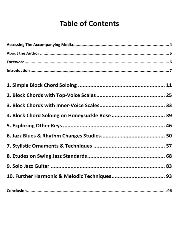 Table of Contents